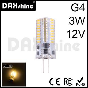 Daxshine 72LED Bulb G4-3W DC12V Warm White 2800-3200K            
